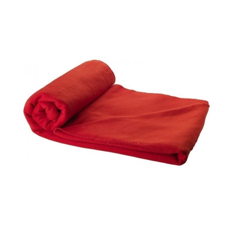 Logotrade promotional giveaway picture of: Huggy blanket and pouch, red