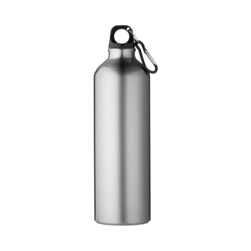 Logo trade promotional item photo of: Pacific bottle with carabiner, silver