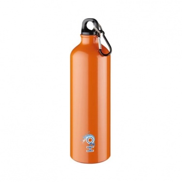 Pacific 770 ml sport bottle with carabiner, orange with logo