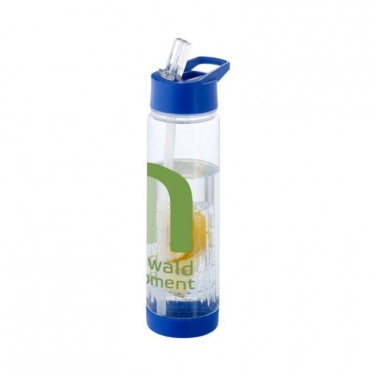 Tutti-frutti 740 ml Tritan™ infuser sport bottle, transparent, blue with logo