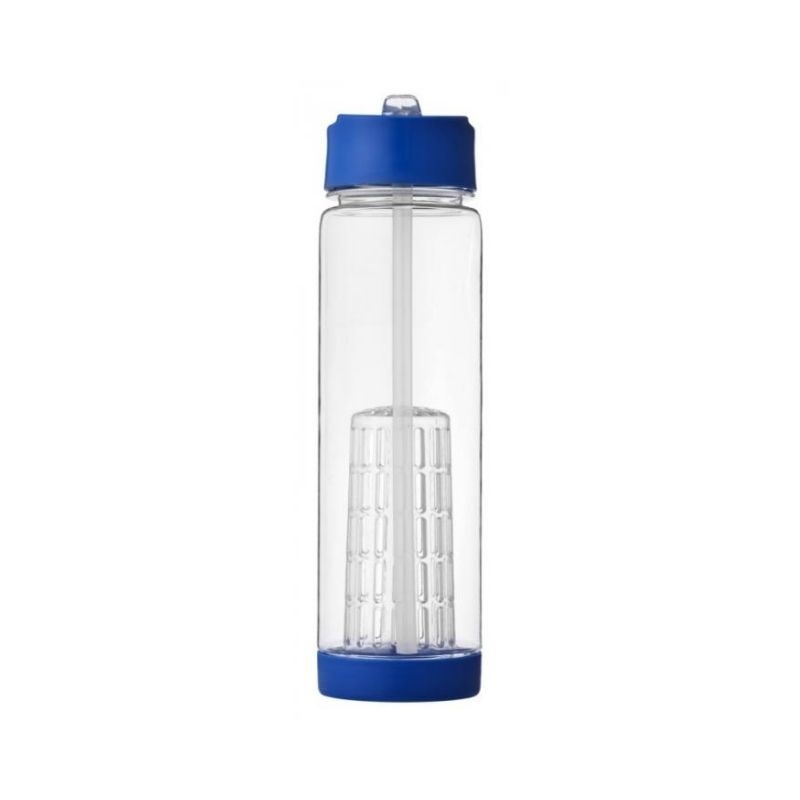 Logo trade corporate gifts image of: Tutti frutti bottle with infuser, blue