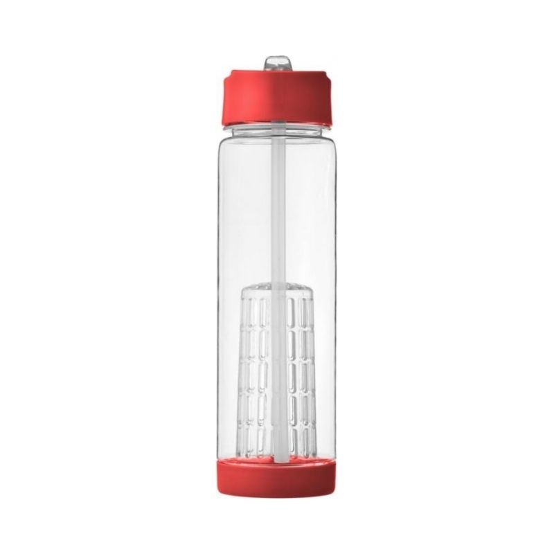 Logotrade promotional product image of: Tutti frutti bottle with infuser, red