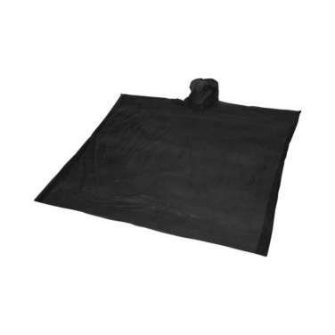 Logo trade advertising products picture of: Ziva disposable rain poncho, black