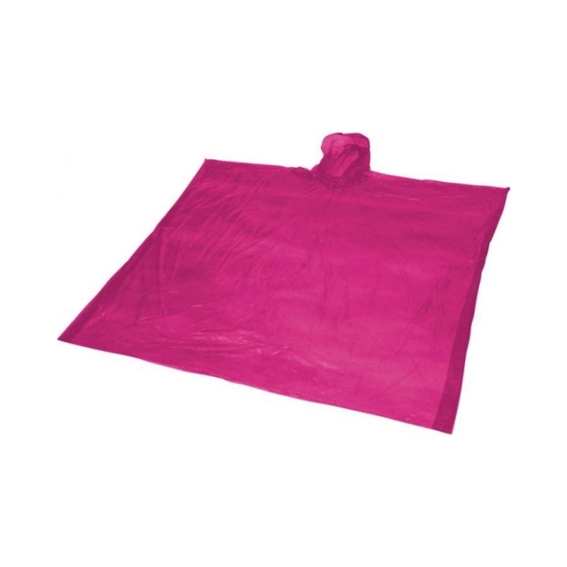 Logotrade corporate gift image of: Ziva disposable rain poncho, pink