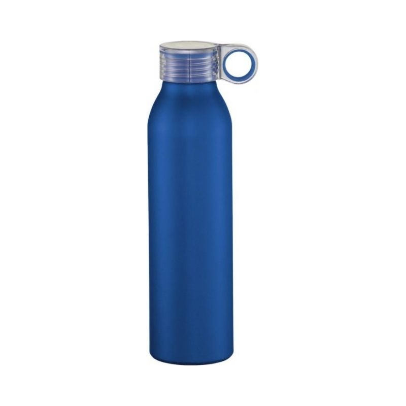 Logo trade promotional gift photo of: Grom aluminum sports bottle, blue