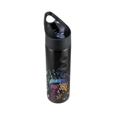 Logo trade promotional products image of: Trixie stainless sports bottle, black