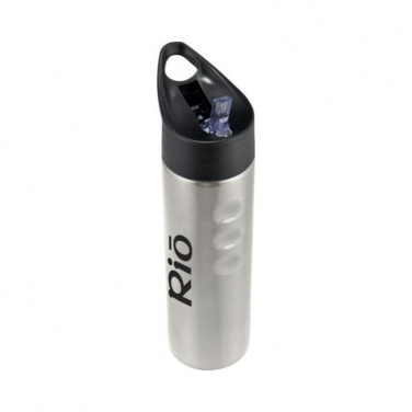 Logo trade promotional merchandise image of: Trixie stainless sports bottle, silver