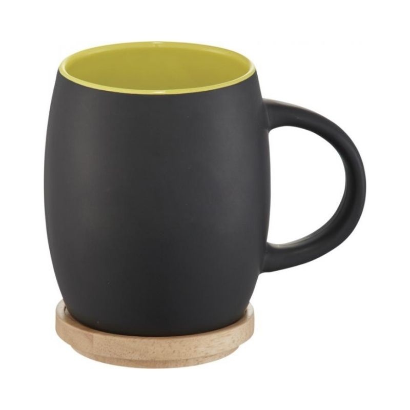 Logo trade promotional giveaway photo of: Ceramic mug Hearth, green