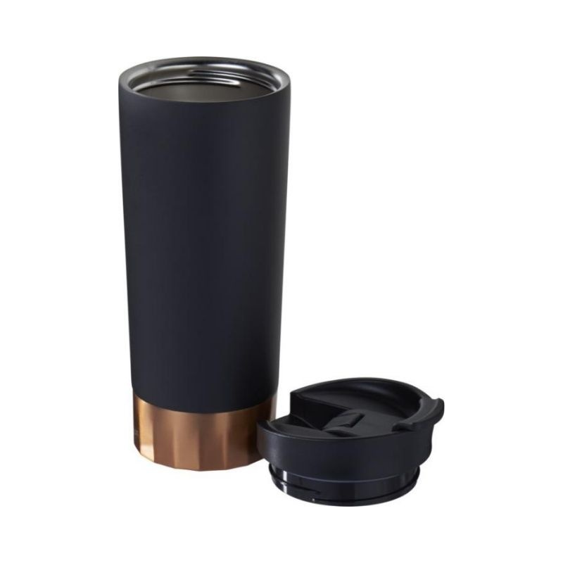 Logotrade promotional product picture of: Peeta copper vacuum tumbler, black