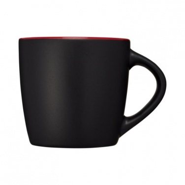 Logo trade promotional merchandise photo of: Riviera ceramic mug, black/red