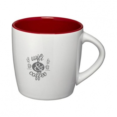Logotrade promotional merchandise photo of: Aztec ceramic mug, white/red