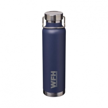 Logo trade advertising product photo of: Thor Copper Vacuum Insulated Bottle, navy