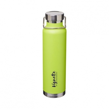Logo trade promotional giveaways image of: Thor copper vacuum insulated bottle, lime green