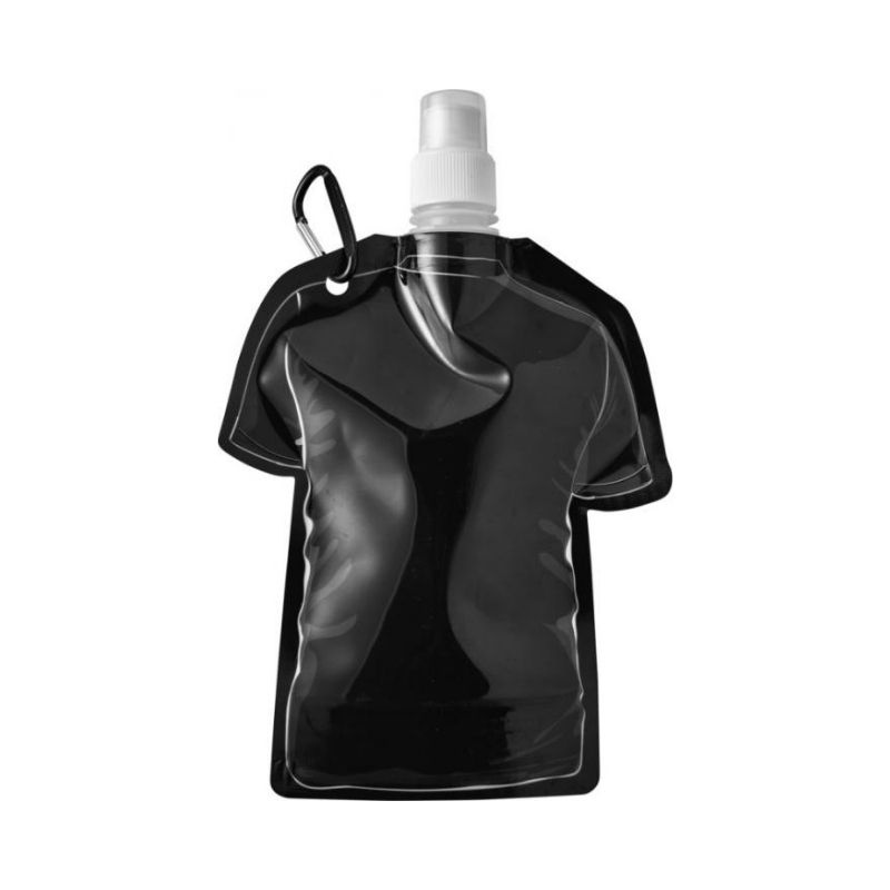 Logo trade promotional giveaways image of: Goal football jersey water bag, black