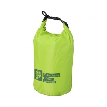 Logo trade corporate gifts image of: Survivor roll-down waterproof outdoor bag 5 l, lime