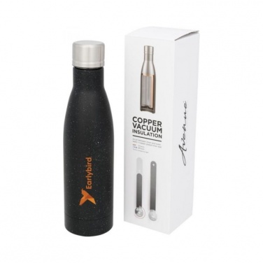 Logo trade advertising product photo of: Vasa speckled copper vacuum insulated bottle, black