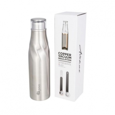 Logo trade corporate gifts image of: Hugo auto-seal copper vacuum insulated bottle, silver