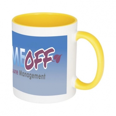 Logo trade promotional products picture of: Sublimation colour pop mug Pix, yellow