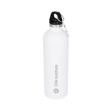 Logo trade promotional products image of: Atlantic vacuum insulated bottle, white