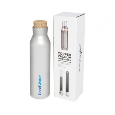 Logotrade promotional giveaway image of: Norse copper vacuum insulated bottle with cork, silver