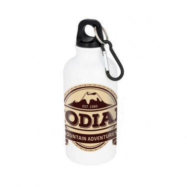 Logo trade promotional merchandise image of: Oregon sublimation bottle, white