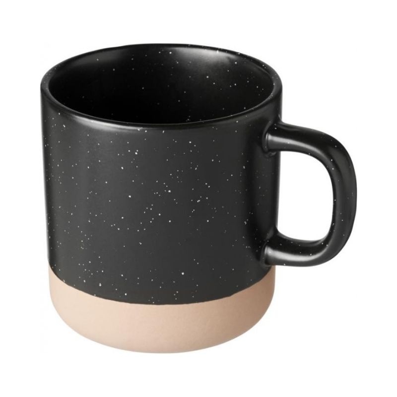 Logo trade promotional giveaway photo of: Pascal 360 ml ceramic mug, black