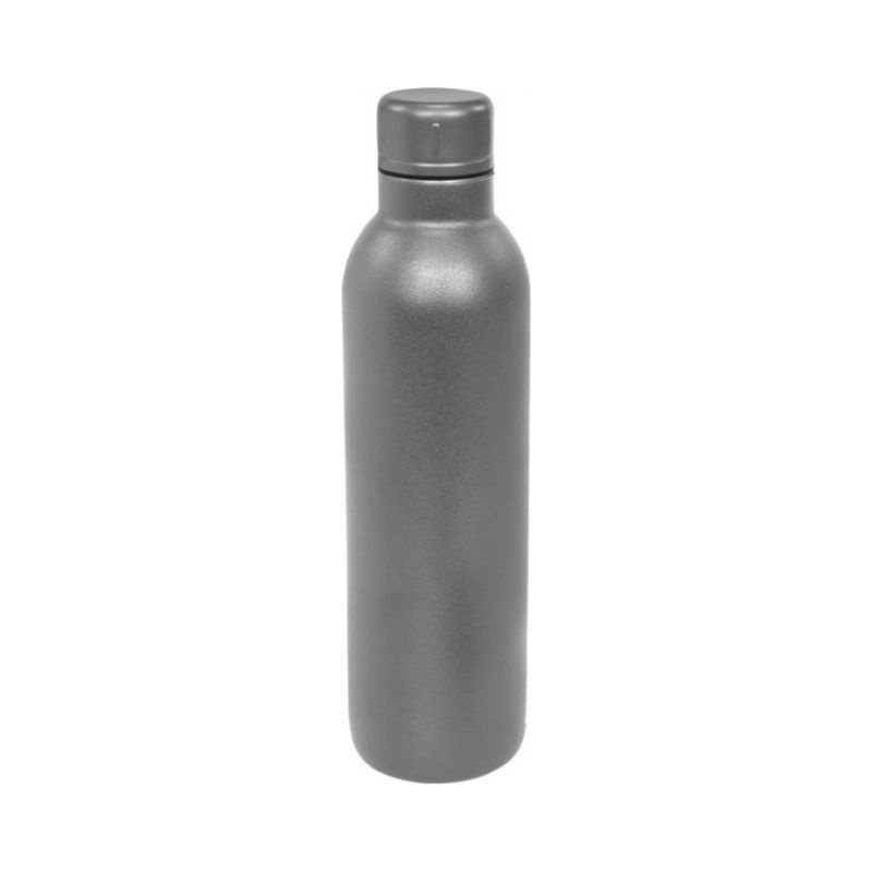 Logo trade business gifts image of: Thor copper vacuum insulated sport bottle, grey