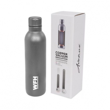 Logo trade promotional gifts picture of: Thor copper vacuum insulated sport bottle, grey