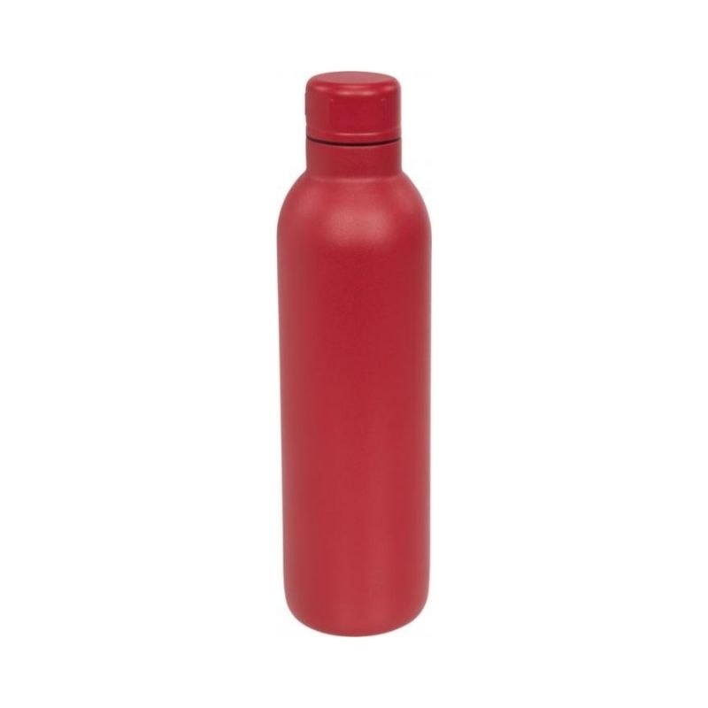 Logo trade promotional giveaways image of: Thor copper vacuum insulated sport bottle, red
