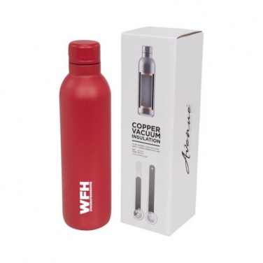Logotrade promotional product image of: Thor copper vacuum insulated sport bottle, red