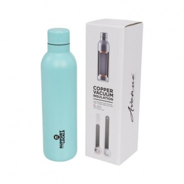 Logo trade promotional giveaways image of: Thor copper vacuum insulated sport bottle, mint