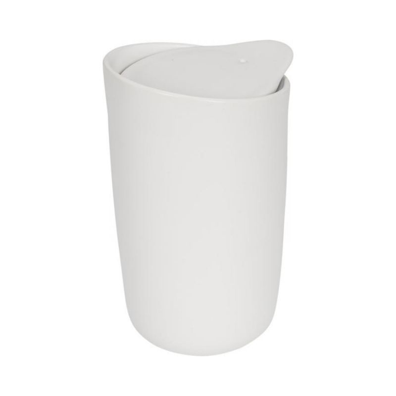 Logo trade promotional gifts picture of: Mysa 410 ml double wall ceramic tumbler, white