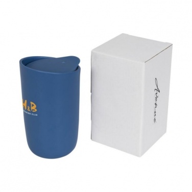 Logotrade advertising products photo of: Mysa 410 ml double wall ceramic tumbler, blue