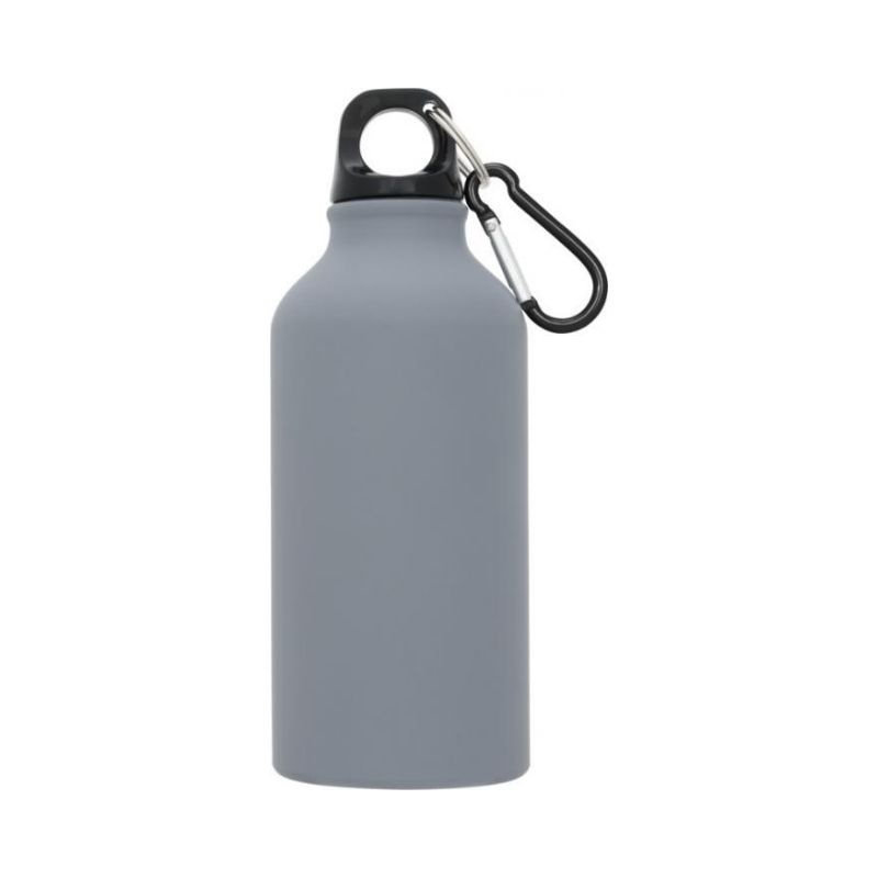 Logotrade promotional products photo of: Oregon matte 400 ml sport bottle with carabiner, grey