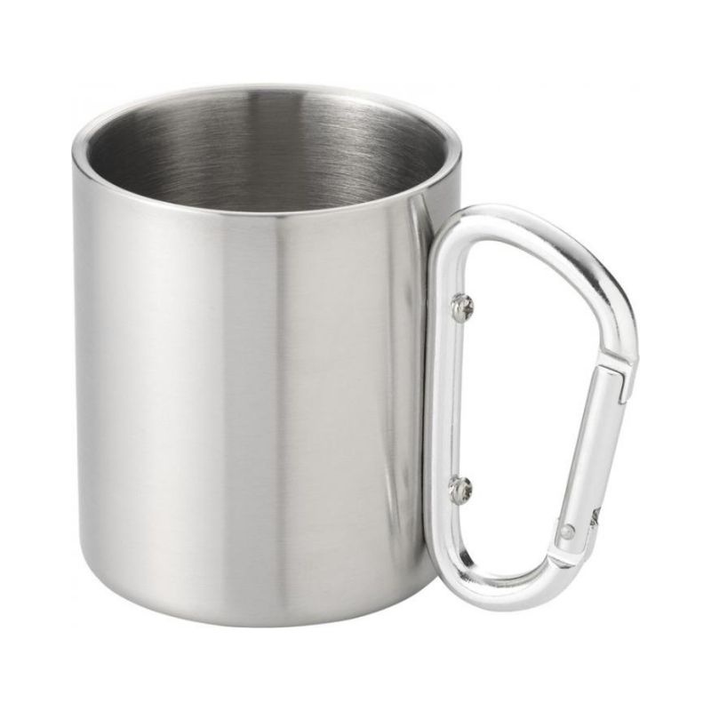 Logo trade promotional items picture of: Alps isolating carabiner mug, silver