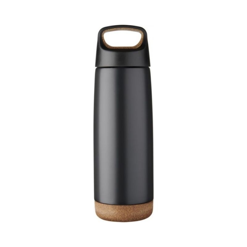 Logo trade corporate gifts picture of: Valhalla 600ml copper vacuum insulated sport bottle, black
