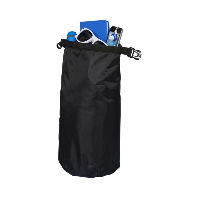 Logo trade promotional giveaways image of: Camper 10 L waterproof bag, black