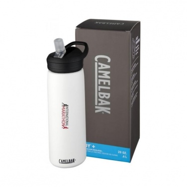 Logo trade corporate gifts picture of: Eddy+ 600 ml copper vacuum insulated sport bottle, white