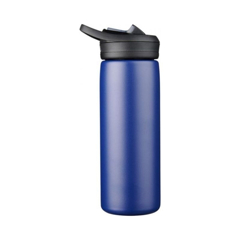 Logo trade promotional items image of: Eddy+ 600 ml copper vacuum insulated sport bottle, navy