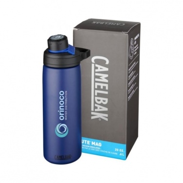 Logo trade promotional items image of: Chute Mag 600 ml copper vacuum insulated bottle, navy