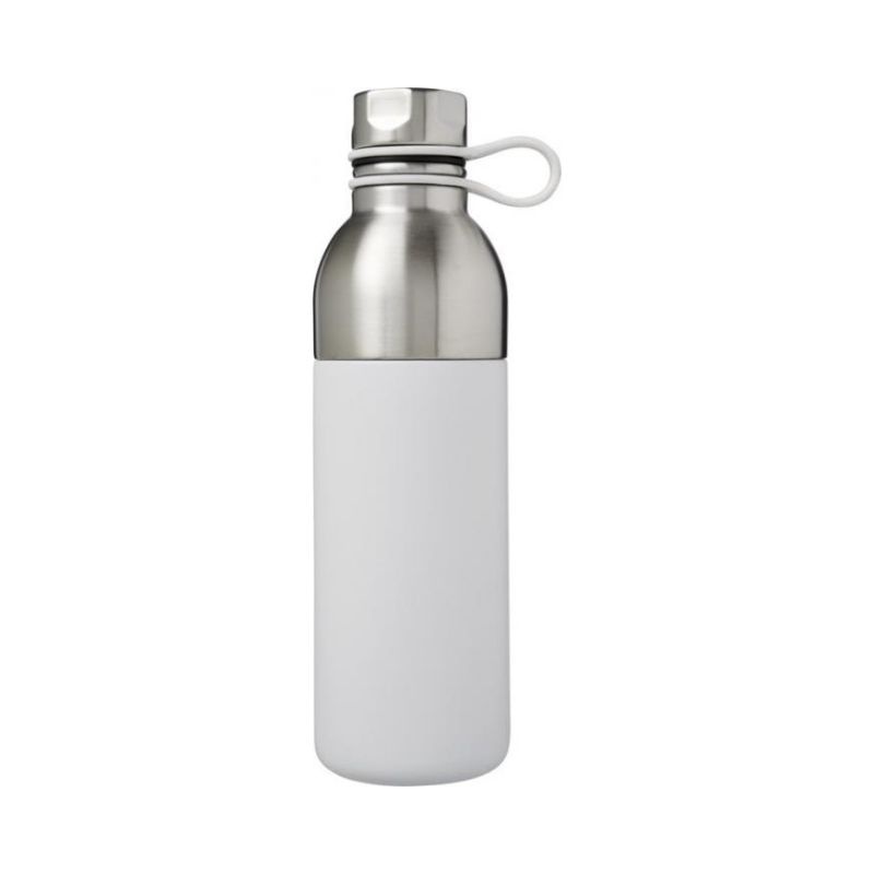 Logotrade promotional giveaway picture of: Koln 590 ml copper vacuum insulated sport bottle, white