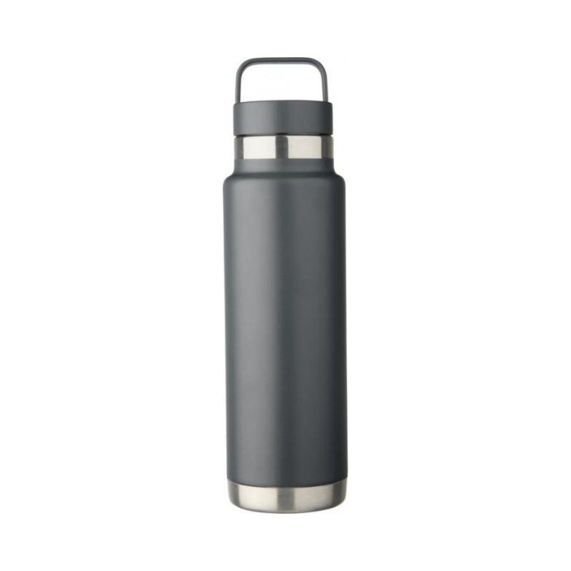 Logo trade promotional gifts image of: Colton 600 ml copper vacuum insulated sport bottle, grey