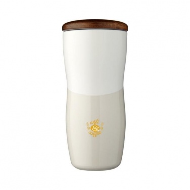 Logotrade promotional merchandise photo of: Reno 370 ml double-walled ceramic tumbler, white