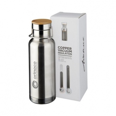 Logo trade promotional gifts picture of: Thor 480 ml copper vacuum insulated sport bottle, silver