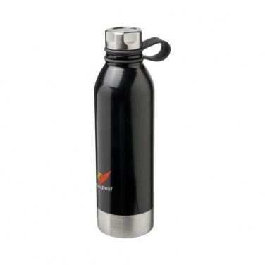 Logotrade promotional product image of: Perth 740 ml stainless steel sport bottle, black