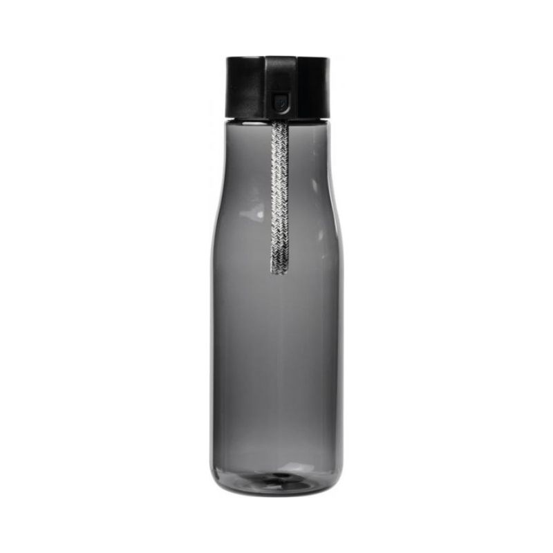 Logotrade promotional gift image of: Ara 640 ml Tritan™ sport bottle with charging cable, smoked