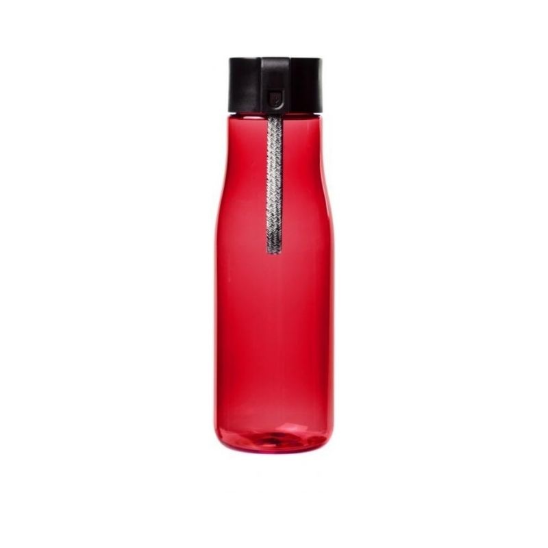 Logo trade promotional giveaways picture of: Ara 640 ml Tritan™ sport bottle with charging cable, red