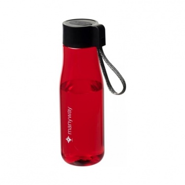 Logo trade promotional giveaways image of: Ara 640 ml Tritan™ sport bottle with charging cable, red