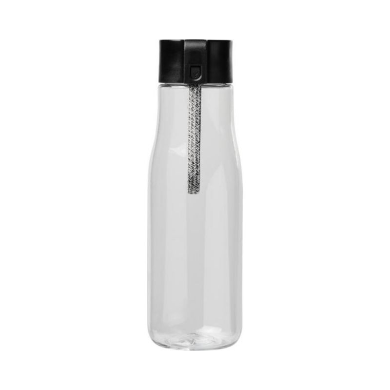 Logo trade corporate gifts image of: Ara 640 ml Tritan™ sport bottle with charging cable, transparent