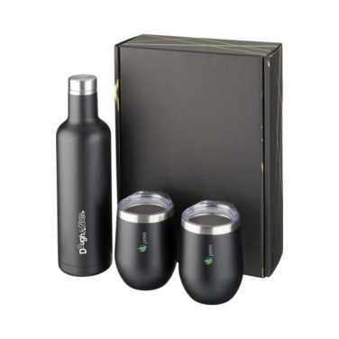 Logo trade promotional product photo of: Pinto and Corzo copper vacuum insulated gift set, black